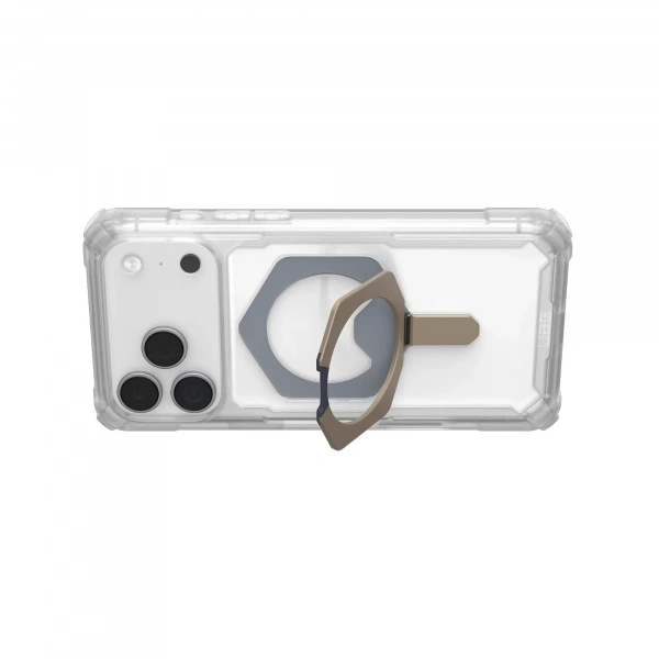 Чехол с поддержкой MAGSAFE Uag Plasma XTE для iPhone 17 Pro Max, цвет: прозрачный/титан (Clear/Titanium)