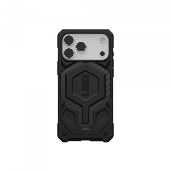Чехол UAG Monarch Pro с поддержкой MagSafe для iPhone 17 Pro Max цвет: черный карбон (Carbon Fiber)