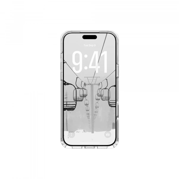 Чехол с поддержкой MAGSAFE Uag Plyo для iPhone 17 Pro, цвет: прозрачный/серебро (Ice/Silver)