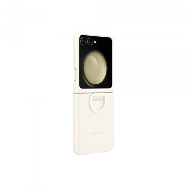 Чехол Samsung Silicone Case with Ring для Z Flip5 цвет: кремовый (Cream)