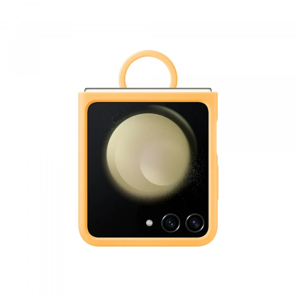 Чехол Samsung Silicone Case with Ring для Z Flip5 цвет: абрикосовый (Apricot)