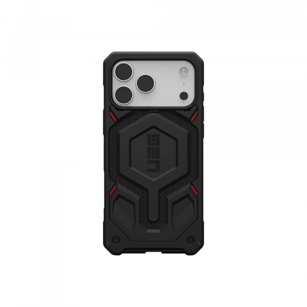 Чехол UAG Monarch Pro с поддержкой MagSafe для iPhone 17 Pro цвет: черный кевлар (Kevlar Black)