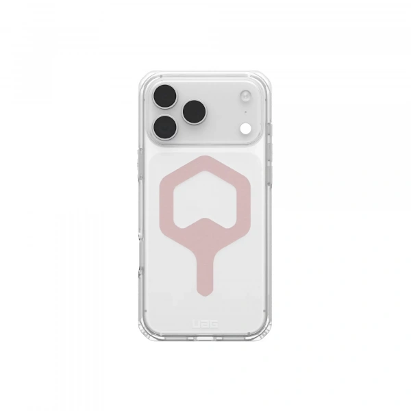 Чехол с поддержкой MAGSAFE Uag Plyo для iPhone 17 Pro, цвет: прозрачный/розовое золото (Ice/Rose Gold)