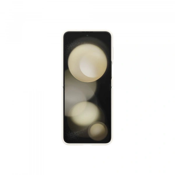 Чехол Samsung Silicone Case with Ring для Z Flip5 цвет: кремовый (Cream)