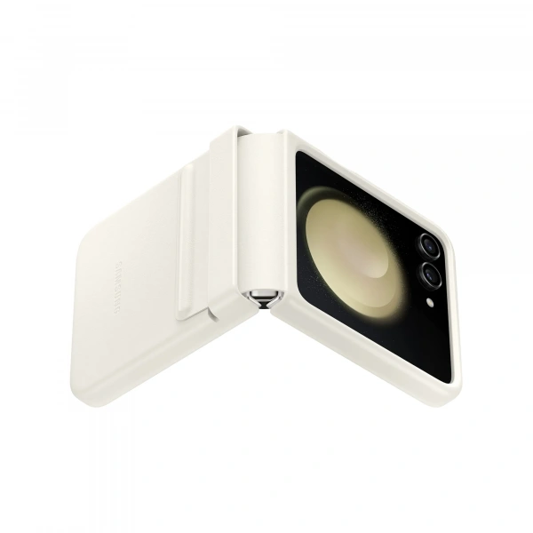 Чехол Samsung Flap Eco-Leather Case для Z Flip5 цвет: кремовый (Cream)