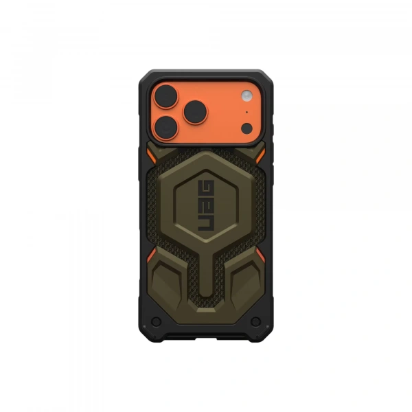 Чехол UAG Monarch Pro с поддержкой MagSafe для iPhone 17 Pro Max, цвет: зеленый кевлар (Kevlar Green)