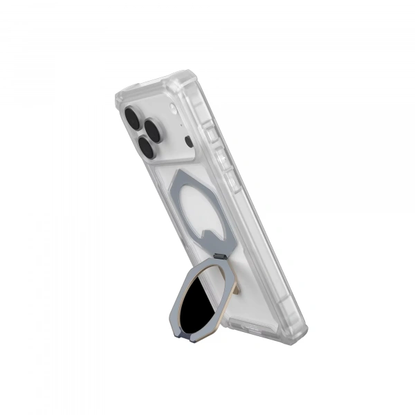 Чехол с поддержкой MAGSAFE Uag Plasma XTE для iPhone 17 Pro Max, цвет: прозрачный/титан (Clear/Titanium)