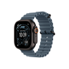 Часы Apple Watch Ultra 3 GPS 49 мм, корпус черный титан (Black Titanium), ремешок Ocean, Якорный синий (Anchor Blue)