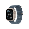 Часы Apple Watch Ultra 3 GPS 49 мм, корпус натуральный титан (Natural Titanium), ремешок Ocean, Якорный синий (Anchor Blue)