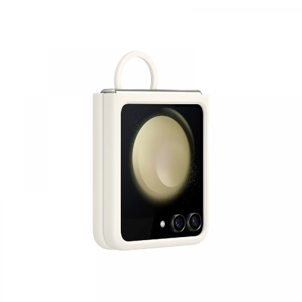 Чехол Samsung Silicone Case with Ring для Z Flip5 цвет: кремовый (Cream)